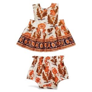 EUC/Like-New - Pink Chicken - Baby Girls Piper 2-Piece Set, Golden Poppy (6/12M)